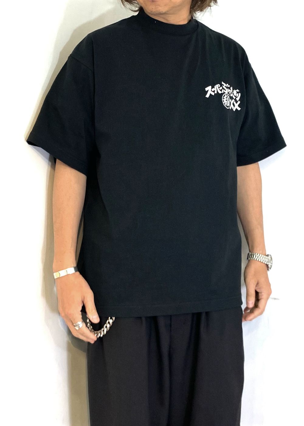 スーパーぶっちぎりマル秘××tee (BLACK) / パロディー Tシャツ