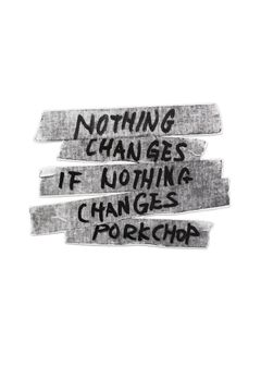 NOTHING CHANGES STICKER (BLACK) / ナッシングチェンジズステッカー