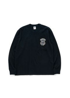 EMBLEM LOGO L/S TEE (BLACK) / エンブレム ロング Tシャツ