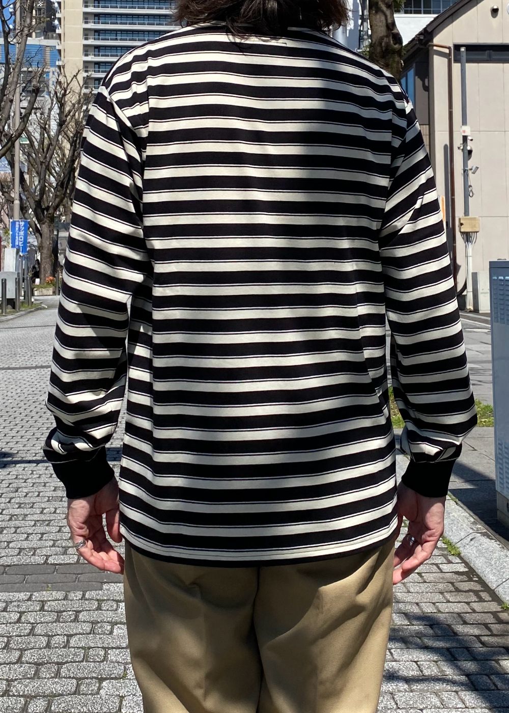 Border L/S Tee (BLACK×WHITE) / ボーダー ロングスリーブ Tシャツ