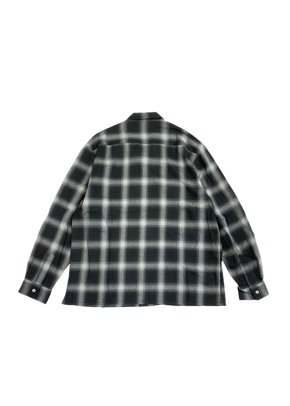 HIDE AND SEEK - OMBRE CHECK L/S SHIRT (GRAY) / オンブレチェック