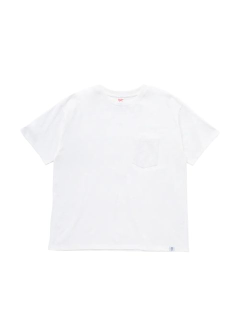 VELVA SHEEN Ex.S/S POCKET TEE "PIERCE" (WHITE) / ベルバシーン コラボ ポケットTシャツ