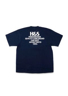 H&S Logo S/S Tee (BigSilhouette) (NAVY) / ヘビーオンス ワイド Tシャツ