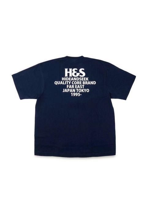 H&S Logo S/S Tee (BigSilhouette) (NAVY) / ヘビーオンス ワイド Tシャツ