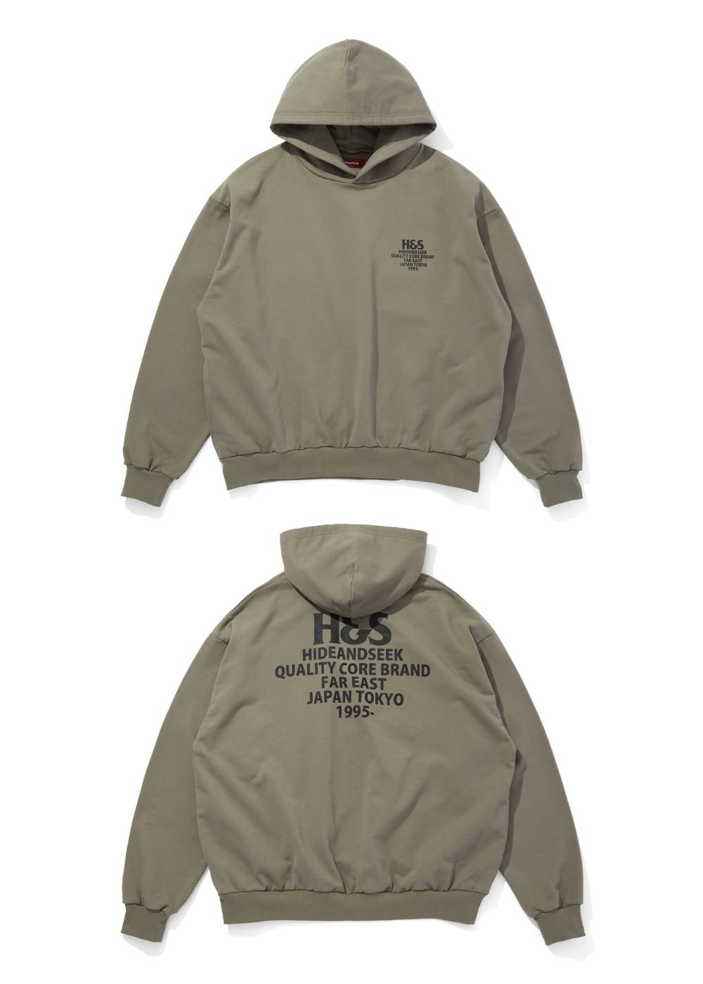 H&S Hooded Sweat Shirt (OLIVE DRAB) / オリジナル セットアップスウェット パーカー / セットアップ可能