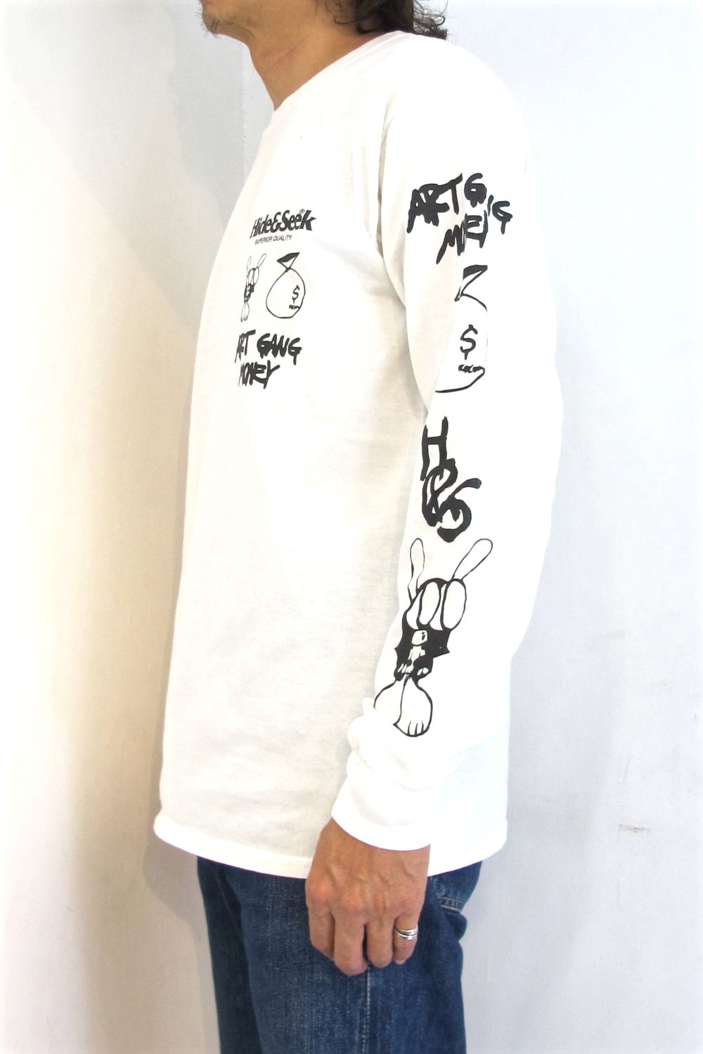 × SKOLOCT L/S Tee-1 (WHITE) / スコロクト コラボロンT