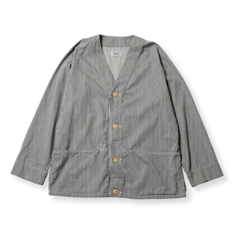CALEE 新作販売告知 / ワークテイストを含んだヒッコリーカーディガン。
