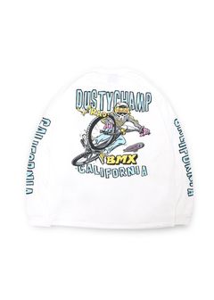 【ラスト1点】DUSTYCHAMP × DamianFulton L/S TEE (WHITE) / ダスティーチャンプ × ダミアンフルトン コラボ ロングスリーブ Tシャツ