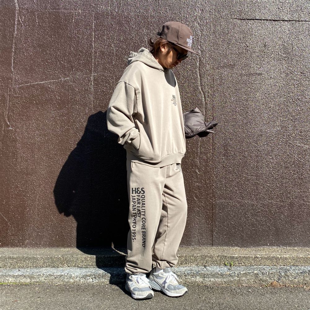 H&S Hooded Sweat Shirt (OLIVE DRAB) / オリジナル セットアップスウェット パーカー / セットアップ可能