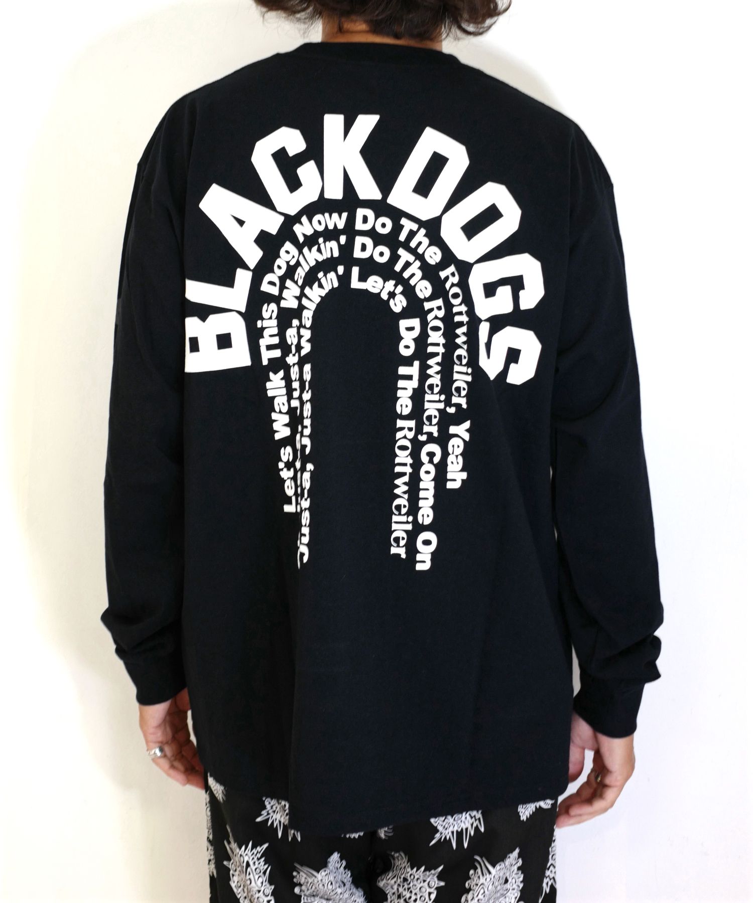 ROTTWEILER - R DOG L/S TEE (BLACK) / プリントロンT | LOOPHOLE