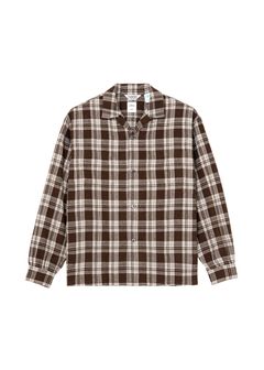 FIVE BROTHER Ex. L/S CHECK SHIRT "VIN" (BROWN) / ファイブ ブラザー コラボ チェック シャツ