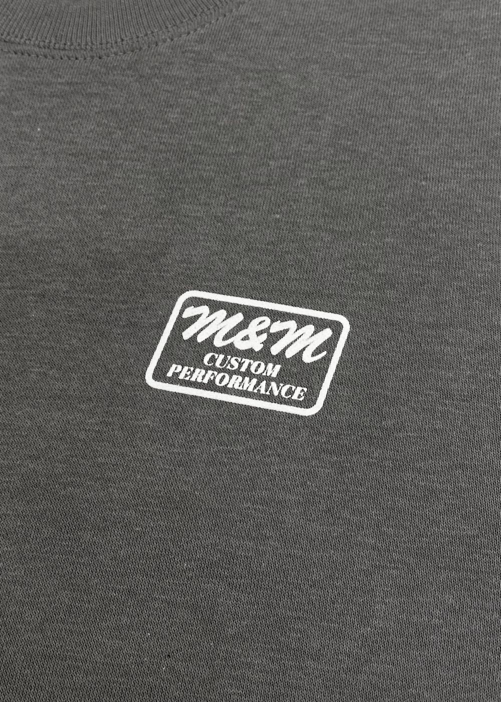 【ラスト1点】Add Crewneck Sweat (CHARCOAL) / プリント クルーネックスウェット