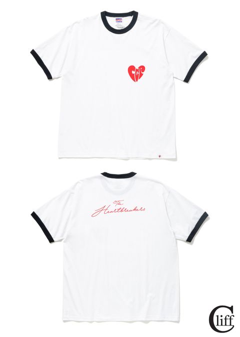 CLIFF Ex.S/S RINGER T "WARREN" (BLACK) / クリフクリエイティブプロジェクト  コラボ リンガー Tシャツ
