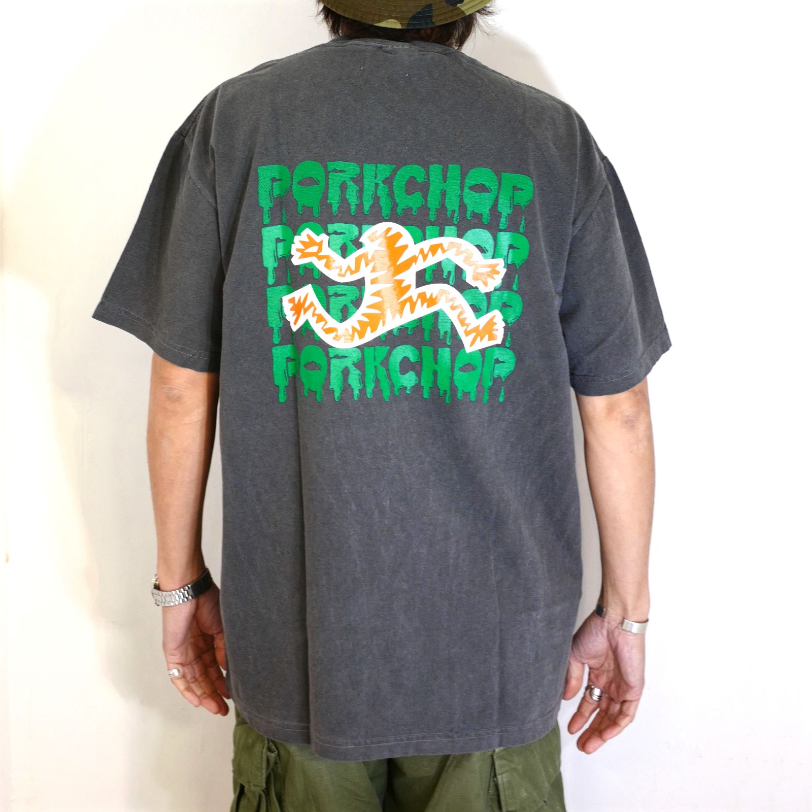 PORKCHOP - AP OLLIEMAN TEE (ASH BLACK) / ×AIRWALK コラボ Tシャツ ...