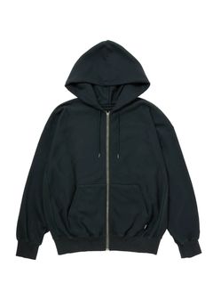 R9 BASIC ZIP PARKA (D.GREEN) / オリジナル ジップアップ スウェット パーカー