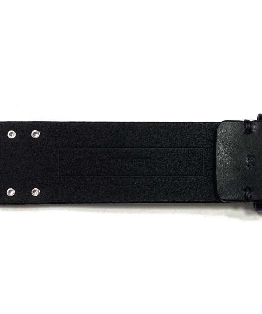 MINEDENIM - Double Studs Leather Belt (BLK) / ダブル スタッズ レザー ベルト | LOOPHOLE