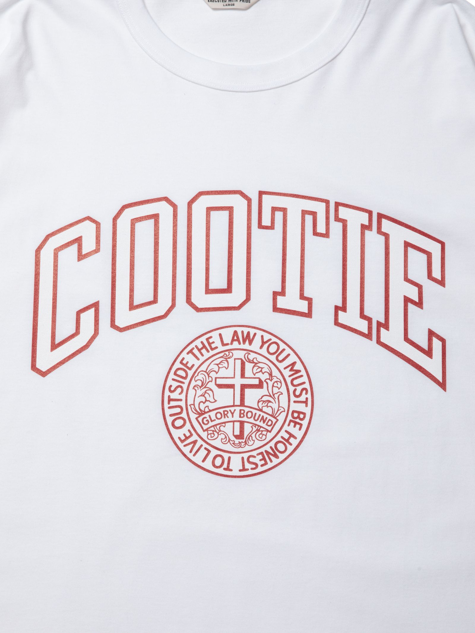 COOTIE PRODUCTIONS - Print Oversized L/S Tee (COLLEGE) (WHITE