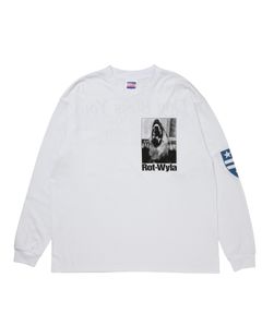 DOG PHOTO LS TEE (WHITE) / フォト プリント Tシャツ