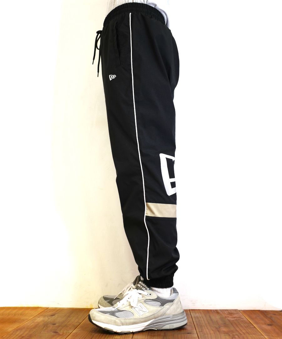 ×NEWERA®︎ CALEE LOGO OVERSIZED PIPING TRACK PANTS (BLACK) / ニューエラ コラボ トラック パンツ / セットアップ可能