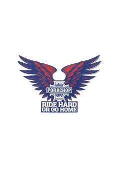 B＆S WING T STICKER (NAVY) / B&S ウイングTステッカー
