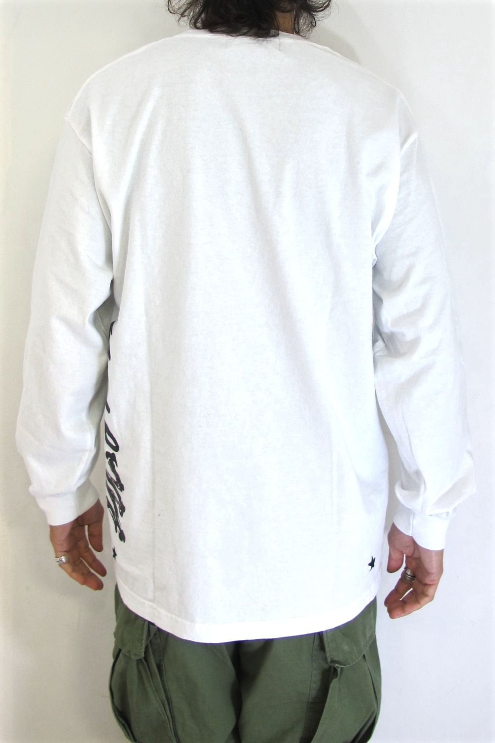 PRINT L/S TEE (×MASSES) (WHITE) / マシス コラボレーション プリントロンT