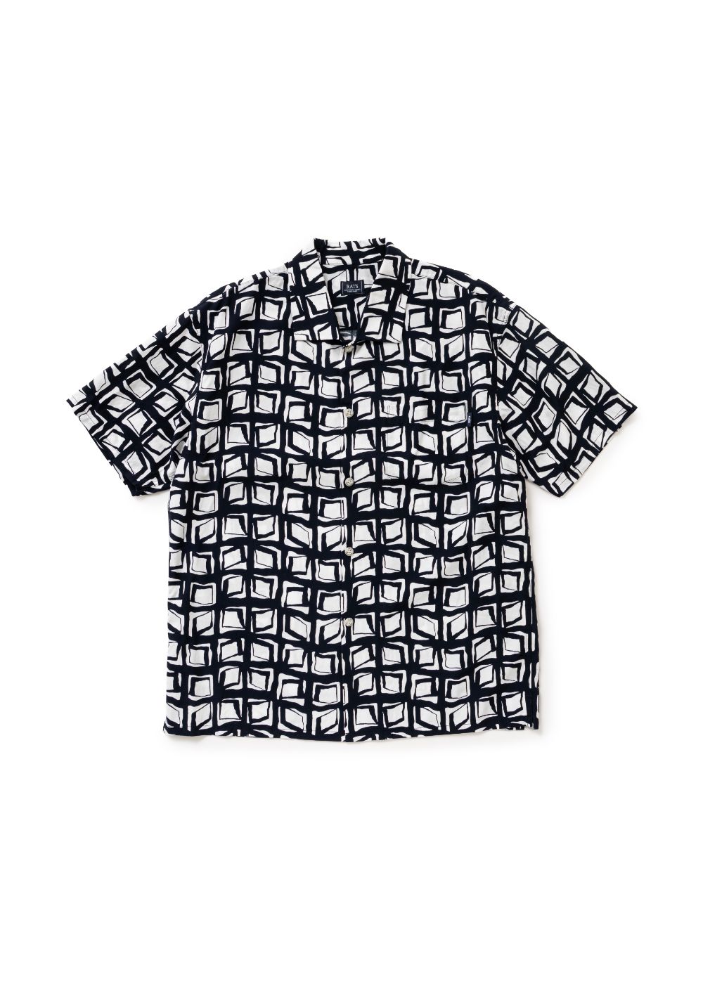ATOMIC S/S SHIRT (NAVY) / アトミック柄 アロハ シャツ