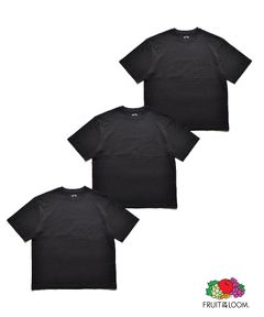 FTL 3 Pack T-Shirts (BLACK) / フルーツオブザルーム コラボ3枚セット パックTEE