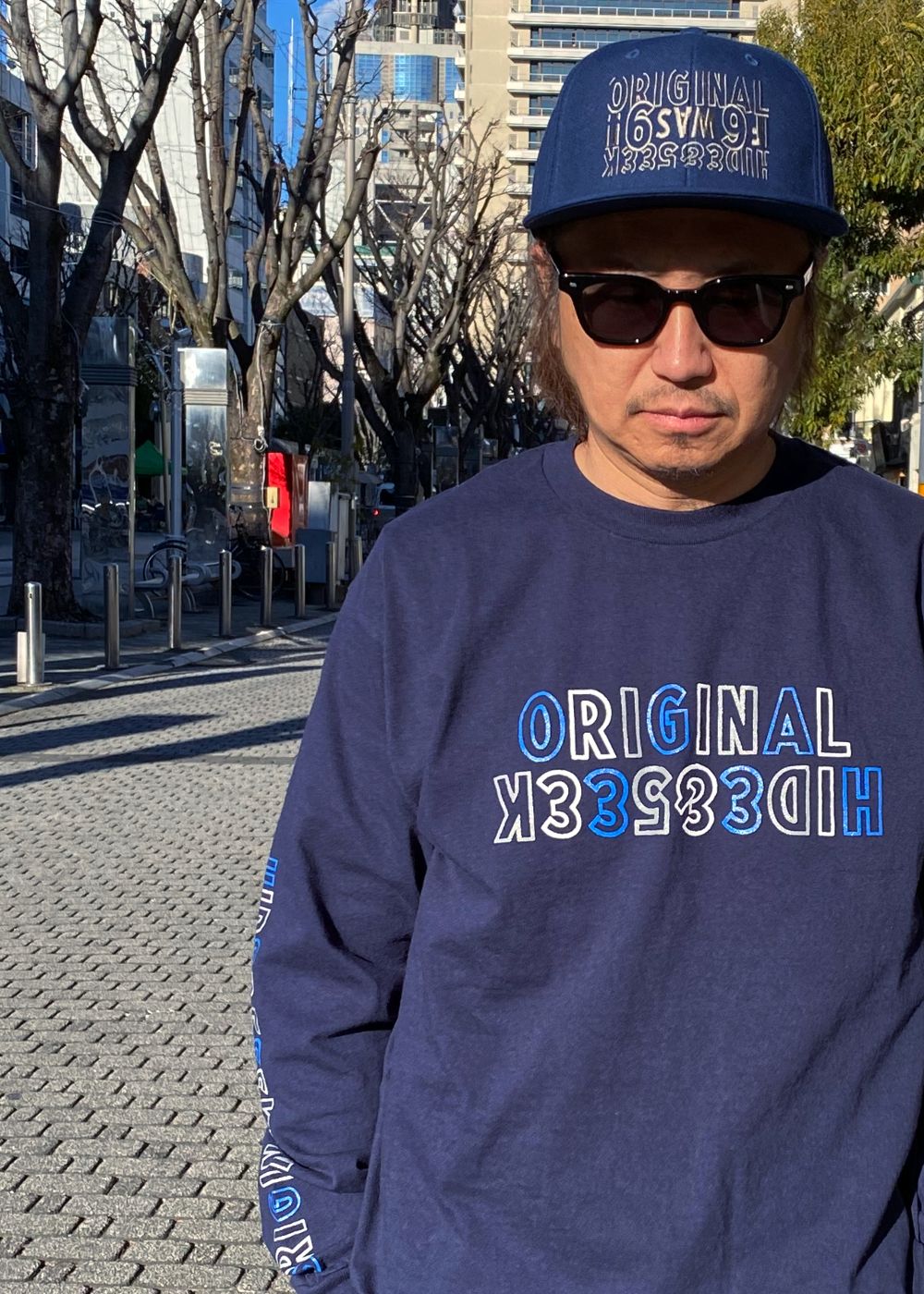 Original H&S Baseball CAP (NAVY) / 西浦徹 コラボ ロゴ 刺繍 キャップ