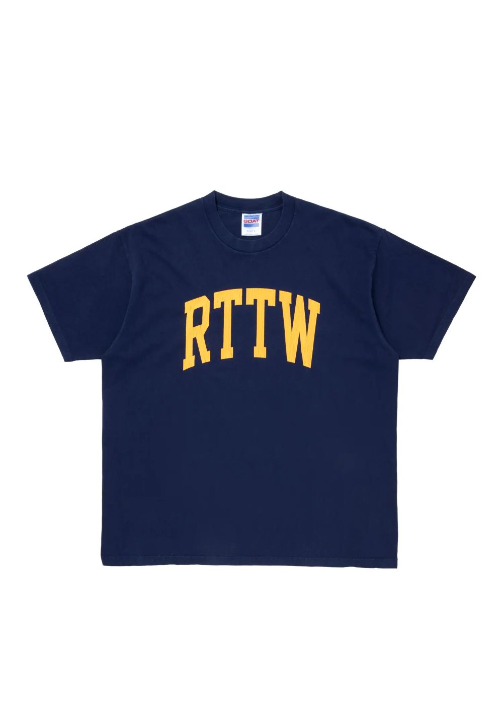 RTTW TEE (NAVY) / カレッジロゴ プリント Tシャツ