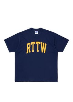 RTTW TEE (NAVY) / カレッジロゴ プリント Tシャツ