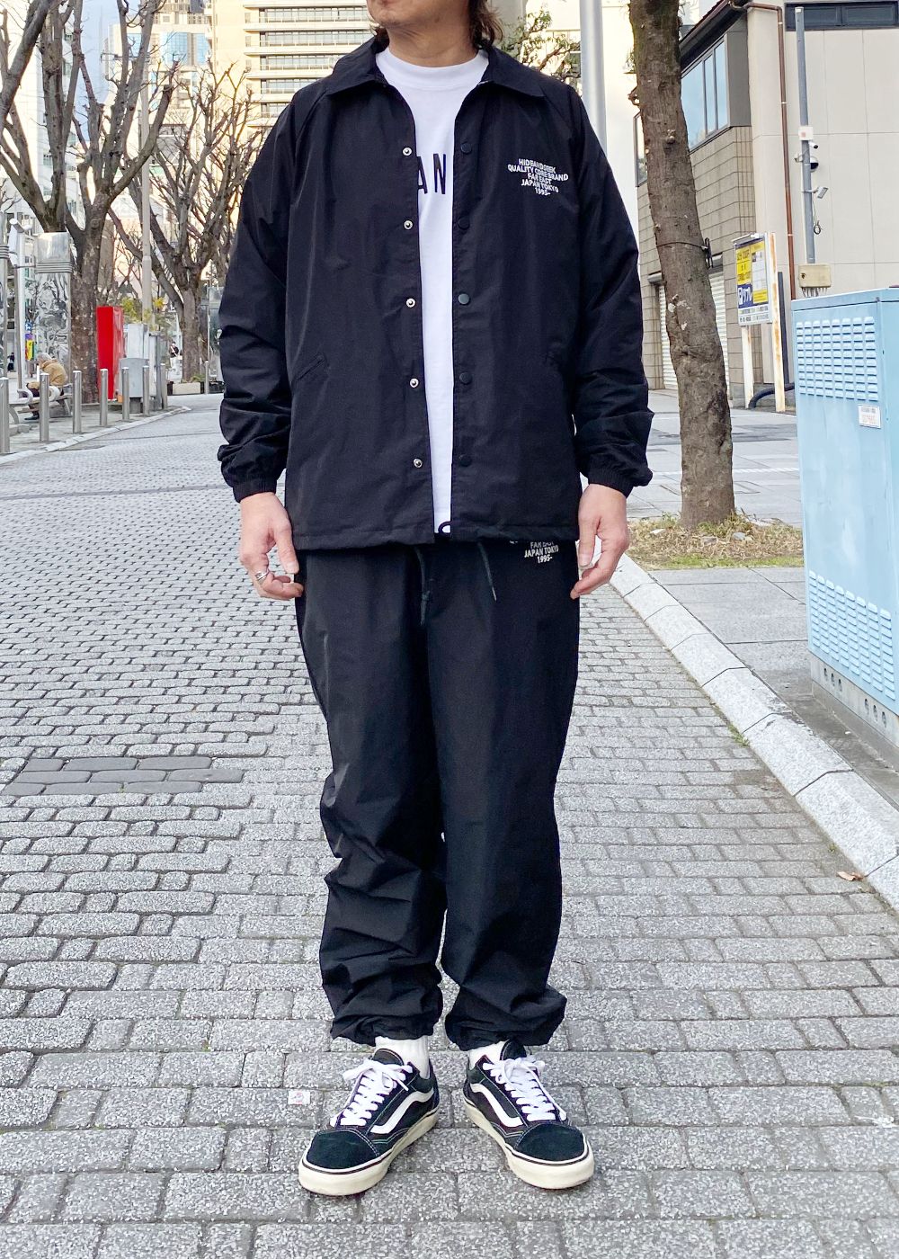 Coaches Jacket (BLACK) / ナイロン コーチ ジャケット / セットアップ可能