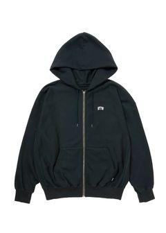 R9 LOGO ZIP PARKA (D.GREEN) / オリジナル ジップアップ スウェット パーカー