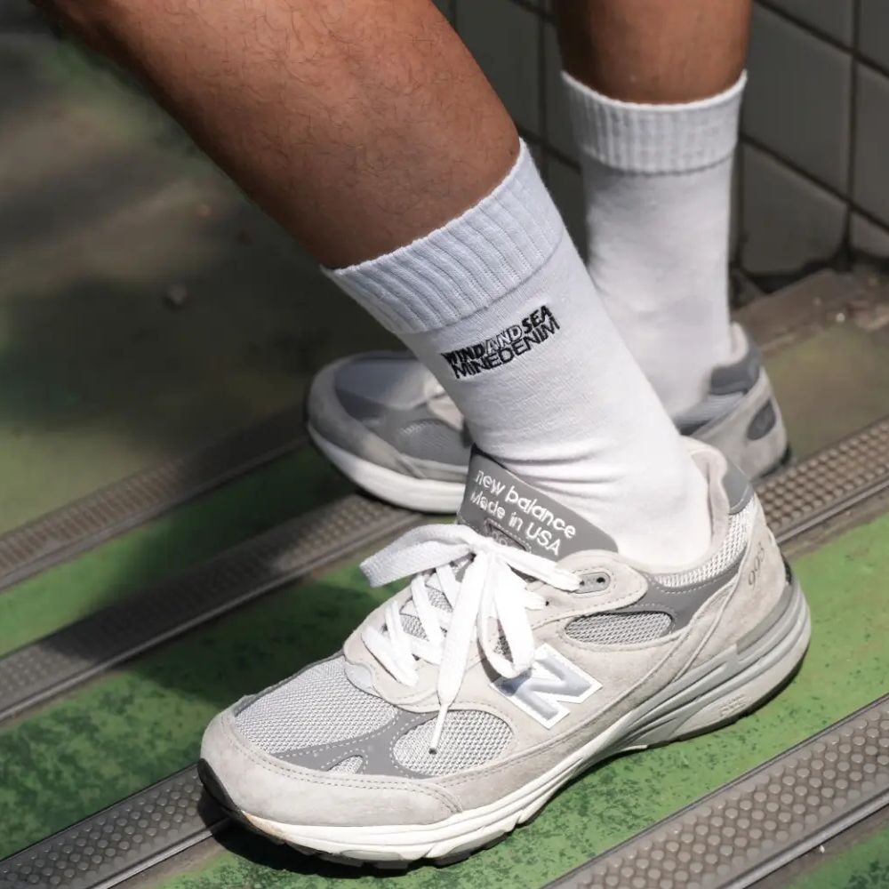 【ラスト1点】×WDS Sox (WHITE) / ウィンダンシー コラボ ソックス