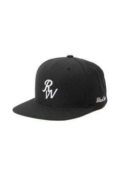【ラスト1点】RW CAP (BLACK) / ロゴ刺繍 ベースボールキャップ。