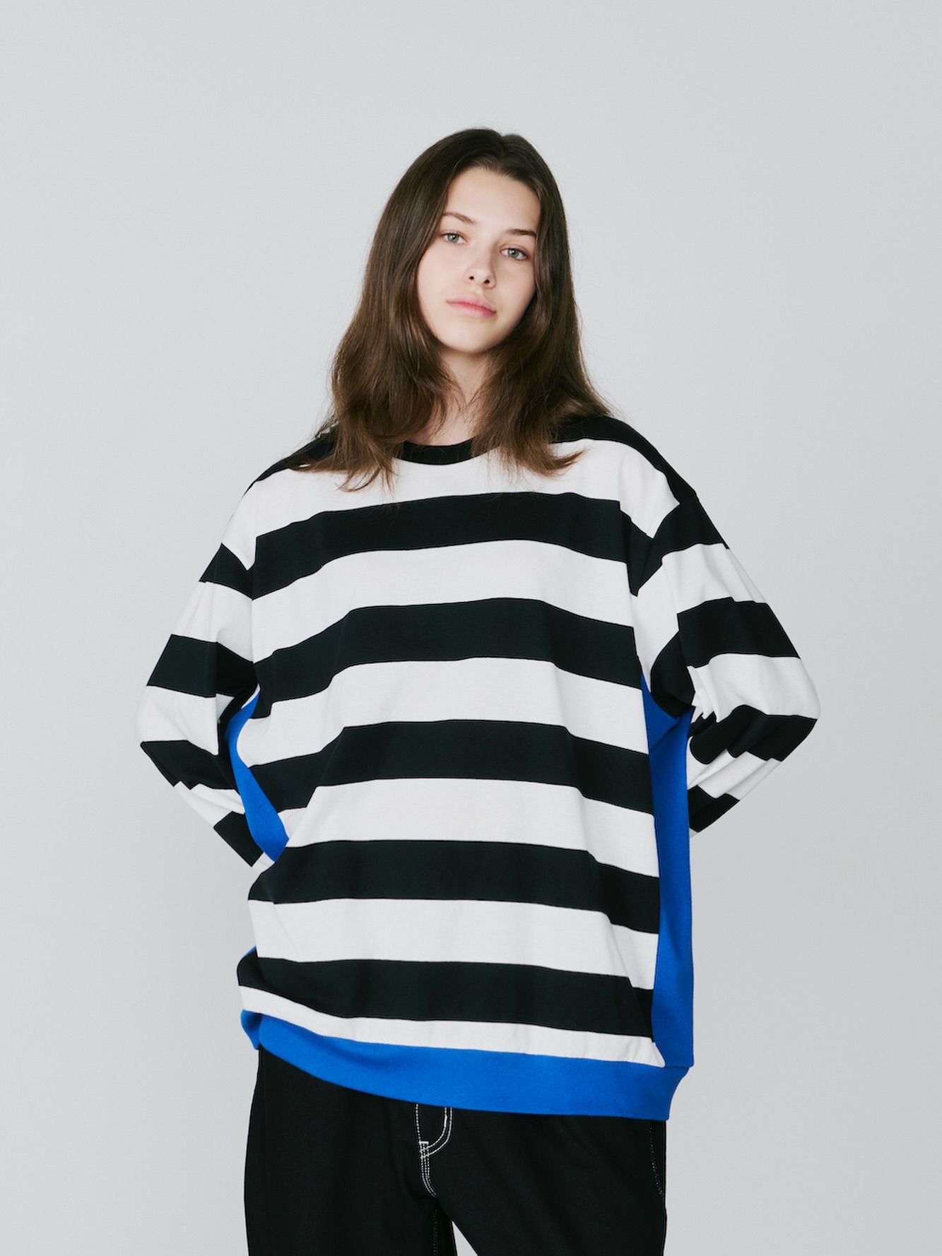 YOUTH BORDER (BLACK) / ボーダー カットソー