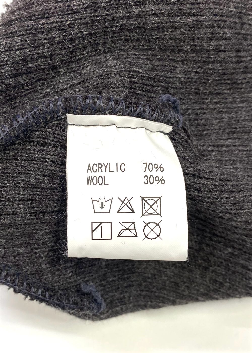 【ラスト1点】A/W HEATHER KNIT CAP (CHARCOAL) / アクリル ウール ニットキャップ