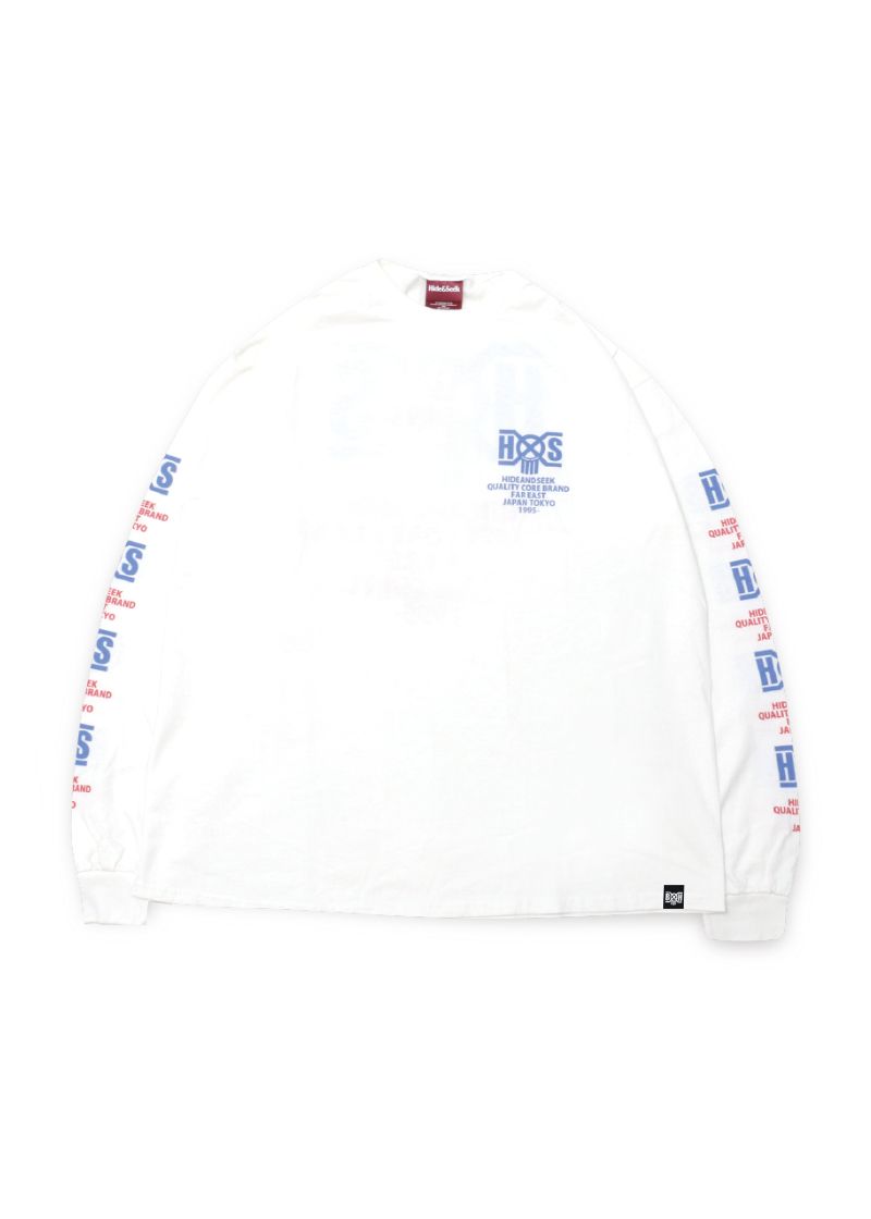 HIDE AND SEEK - HS×BH L/S TEE (WHITE) / バウンティーハンター