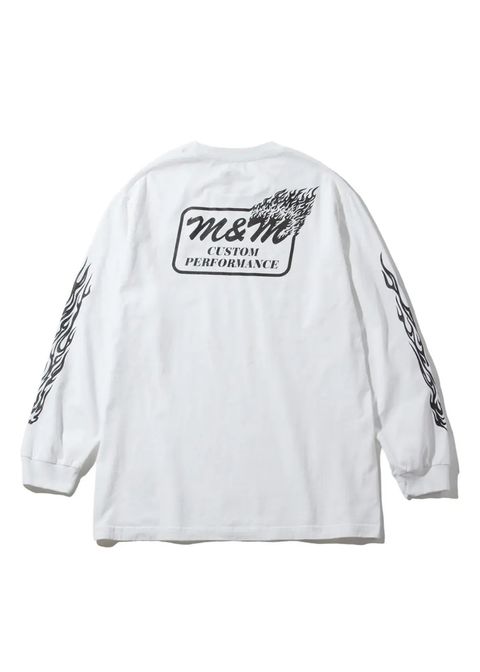 PRINT L/S TEE (×MASSES) (WHITE) / マシス コラボレーション プリントロンT