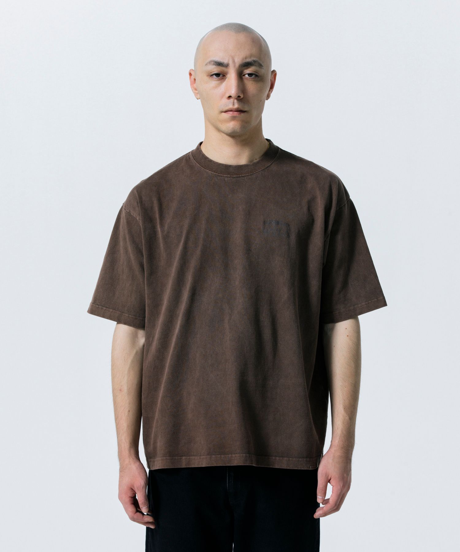 PIG DOG TEE (BROWN) / オリジナル プリント Tシャツ