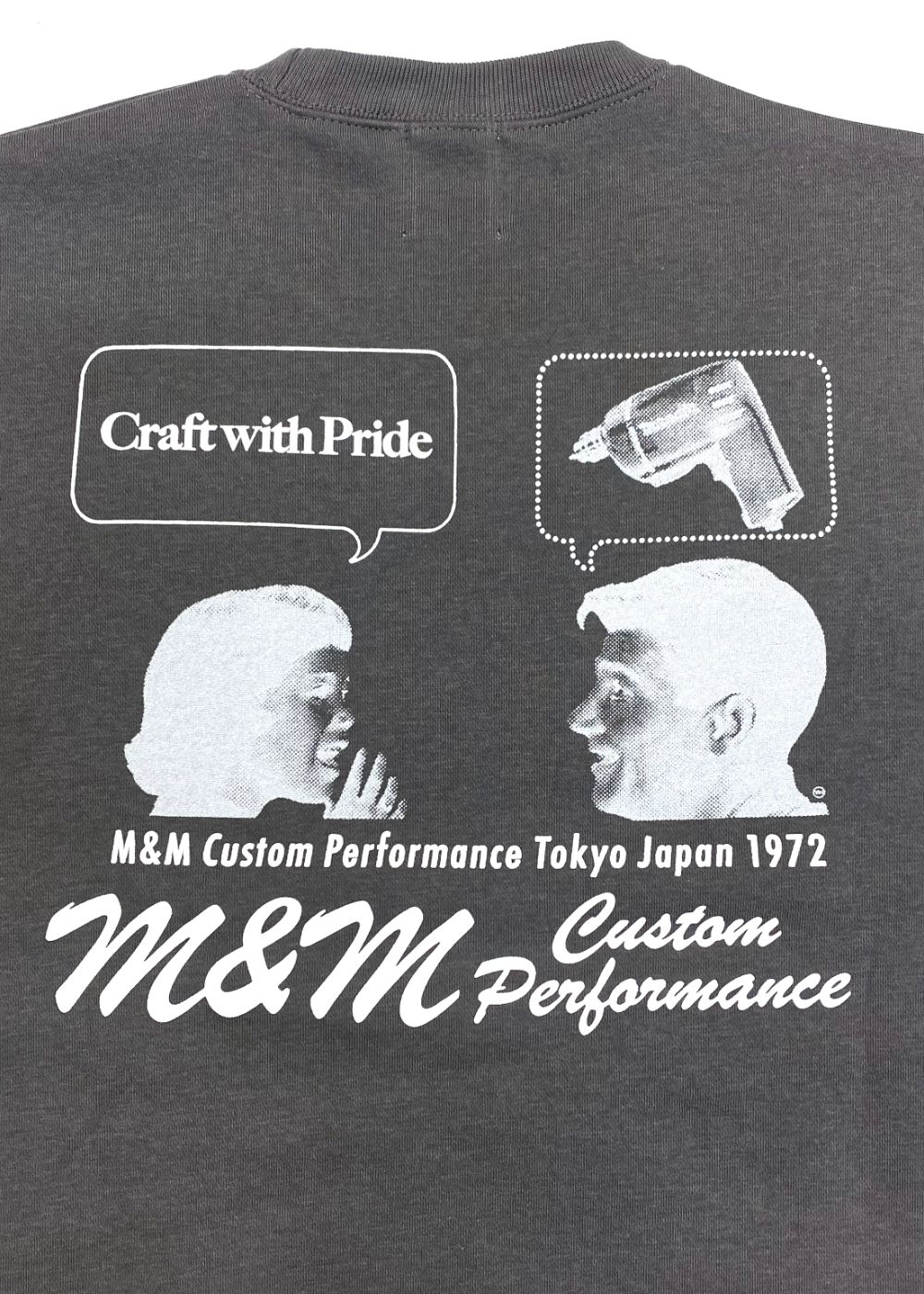 【ラスト1点】Add Crewneck Sweat (CHARCOAL) / プリント クルーネックスウェット