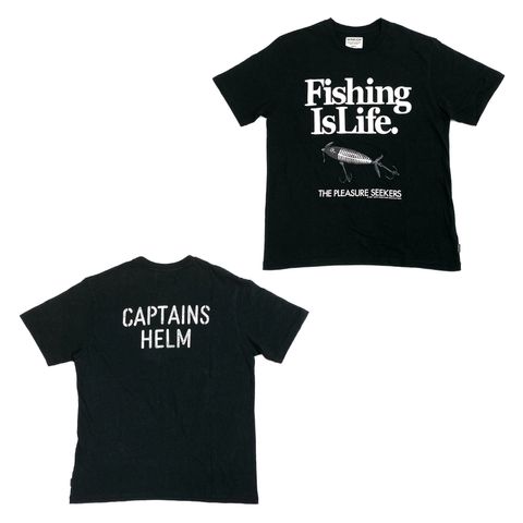 FISHING LIFE VINTAGE TEE (BLACK) / フィッシングライフ ヴィンテージ Tシャツ