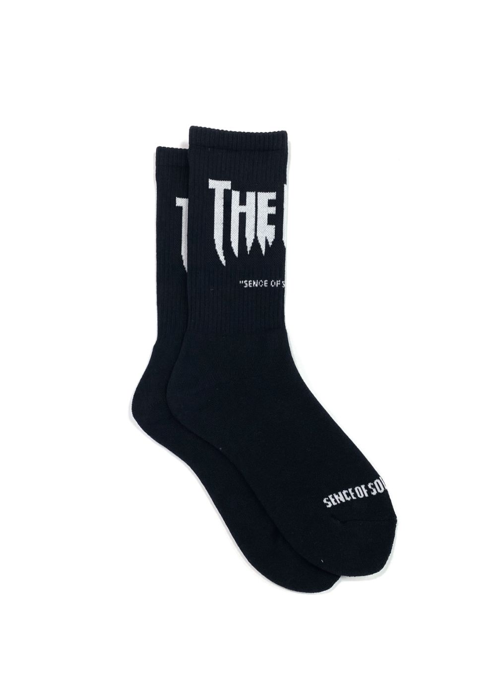 PILE SOCKS "THE RATS" (BLACK) / ジャガード ロゴ ソックス
