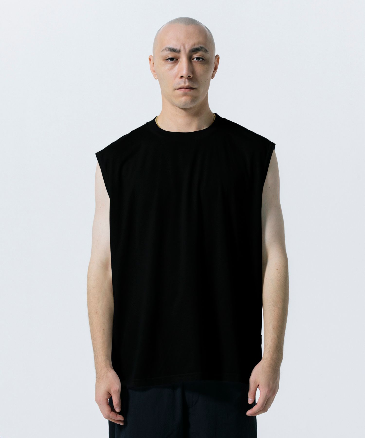 R9 VINTAGE NOSLEEVE TEE (BLACK) / オリジナル ノースリーブ Tシャツ