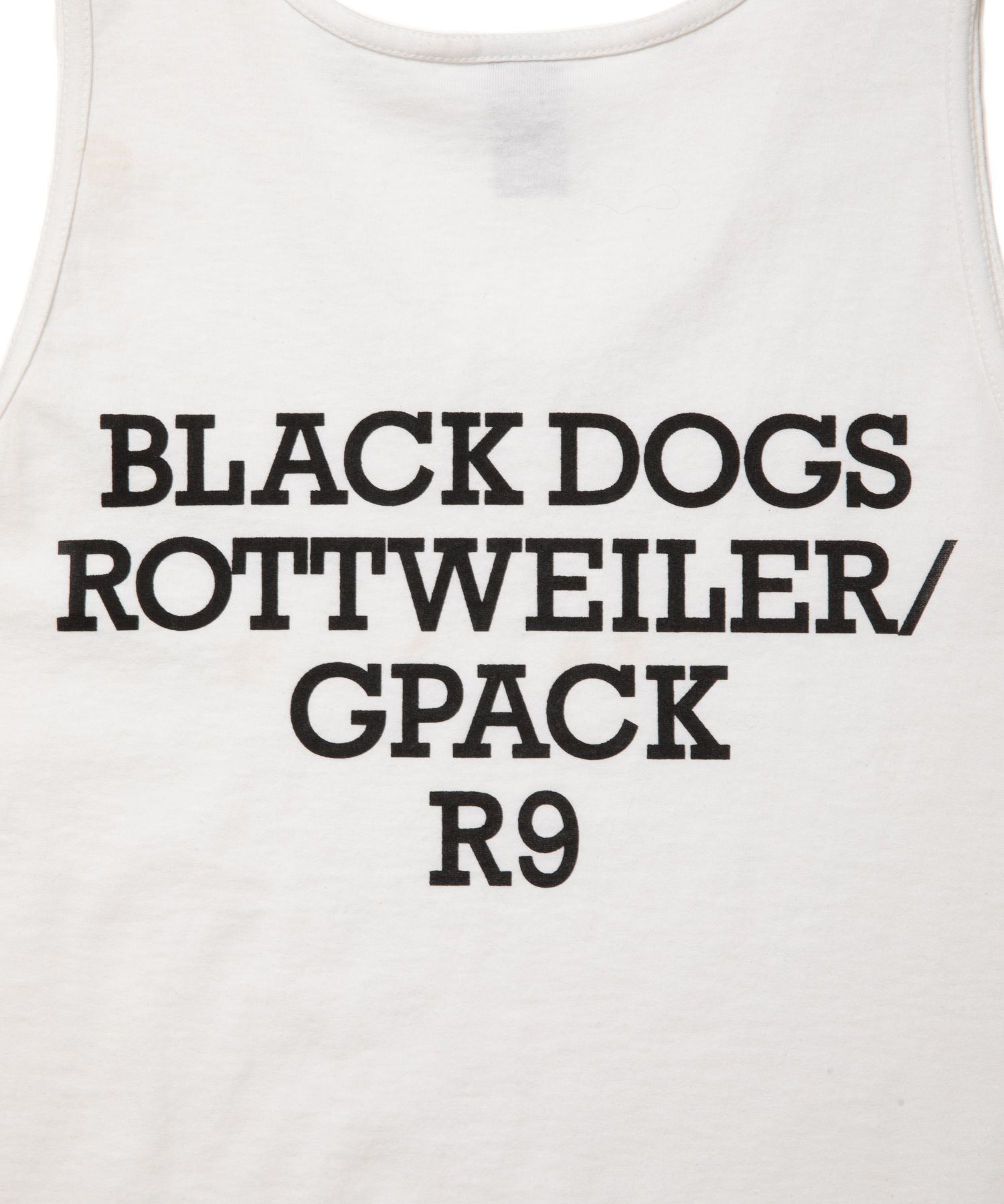 ROTTWEILER - R9 TANK TOP (WHITE) / プリント タンクトップ | LOOPHOLE