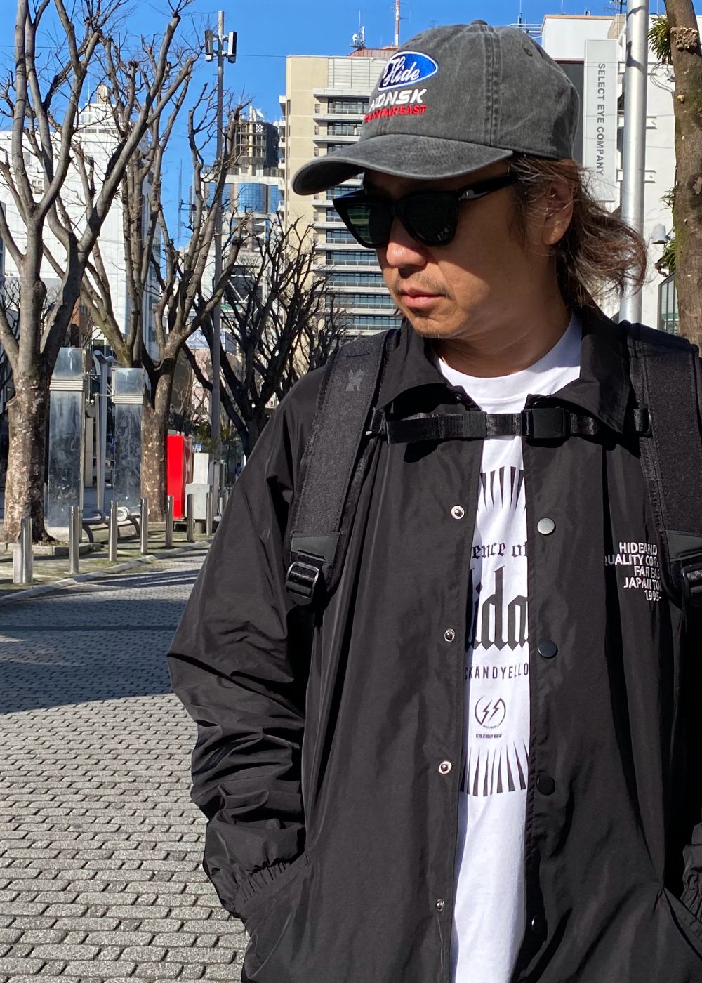 HDNSK CAP (CHARCOAL GRAY) / 刺繍ロゴ ベースボールキャップ