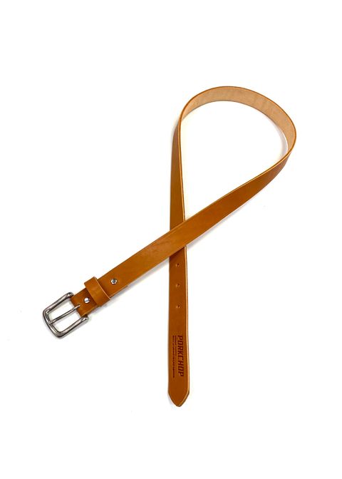 LEATER BELT (CAMEL) / レザー ナロー ベルト