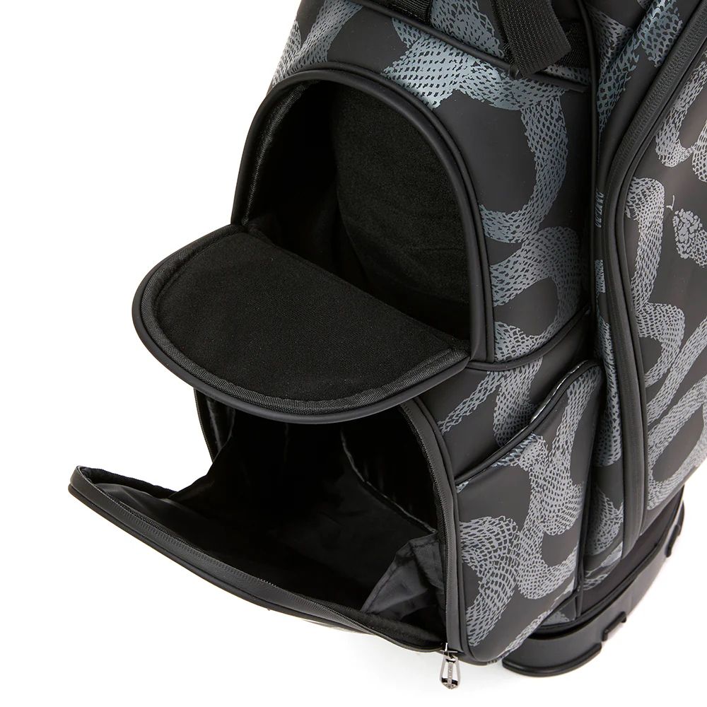×OMNiX GOLF SNAKE PATTERN CADDIE BAG (BLACK) / ×オムニックス ゴルフ コラボ ゴルフ バッグ