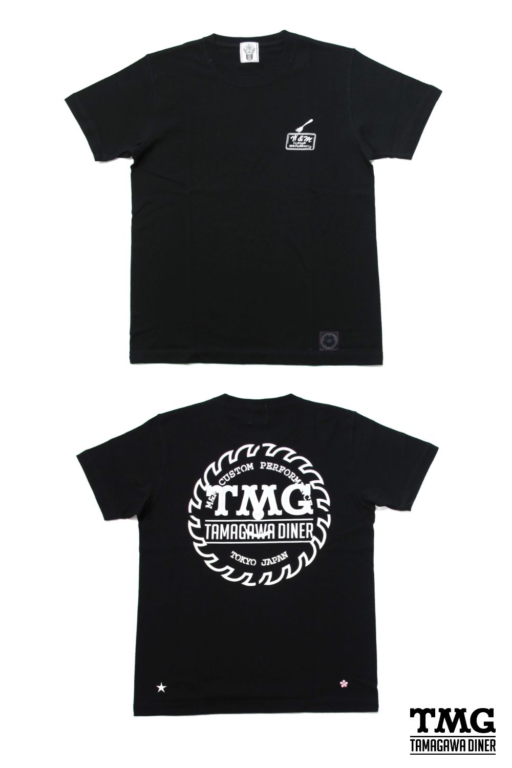 M&M CUSTOM PERFORMANCE - PRINT S/S TEE (BLACK) / ×TAMAGAWA DINER コラボT |  LOOPHOLE