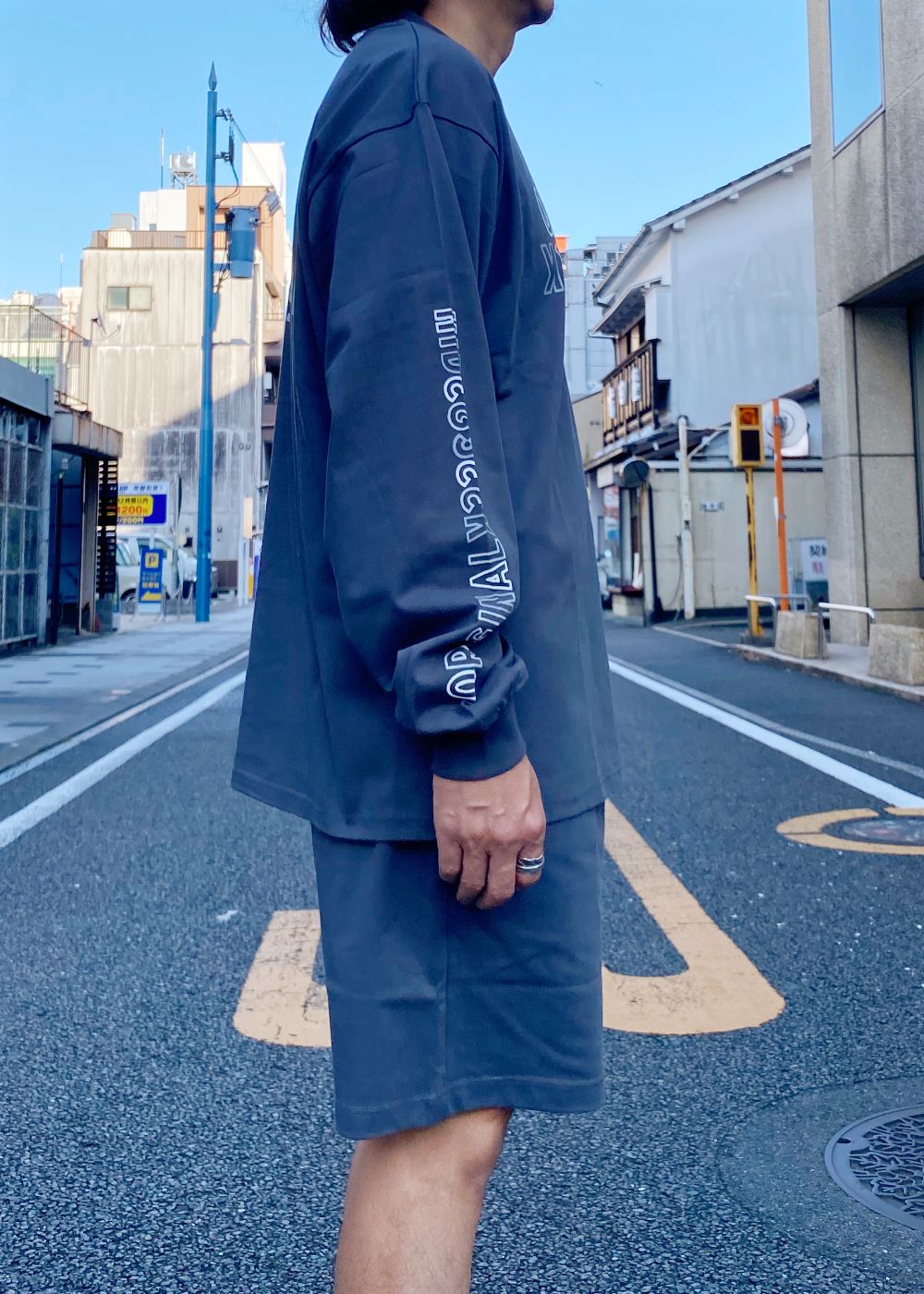 Original L/S Tee (CHARCOAL GRAY) / 西浦徹 コラボ ロンT