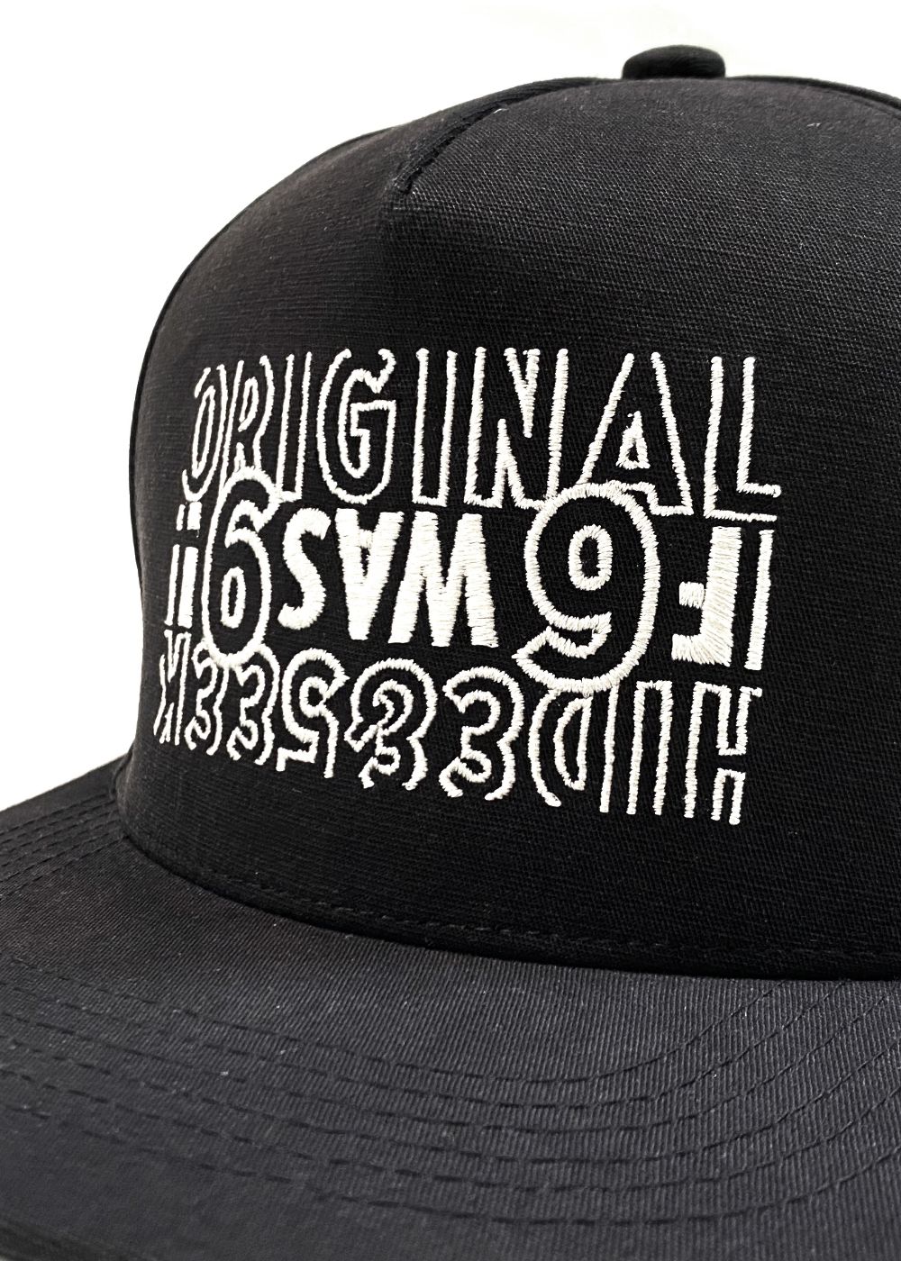 Original Trucker CAP (BLACK) / 西浦徹 コラボ ロゴ 刺繍 キャップ